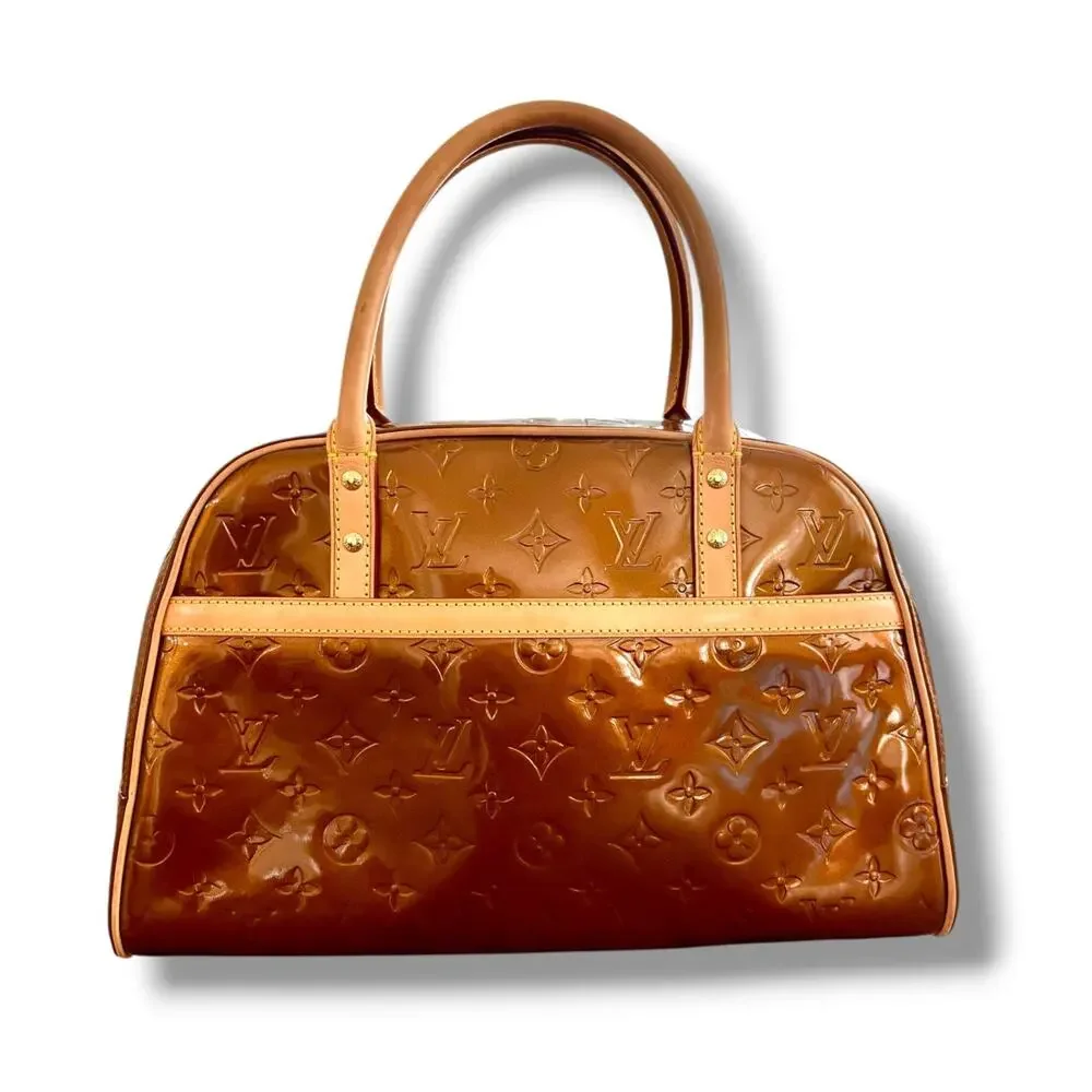 Authentic Louis Vuitton Handbag Tompkins Square Bronze Monogram Vernis Vintage